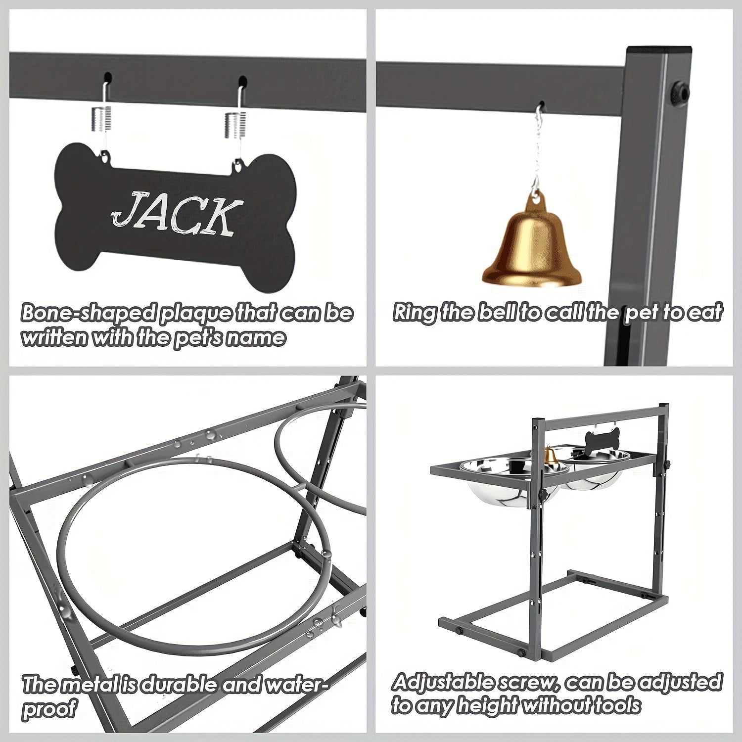 NNETM Gamelles surélevées pour grands chiens