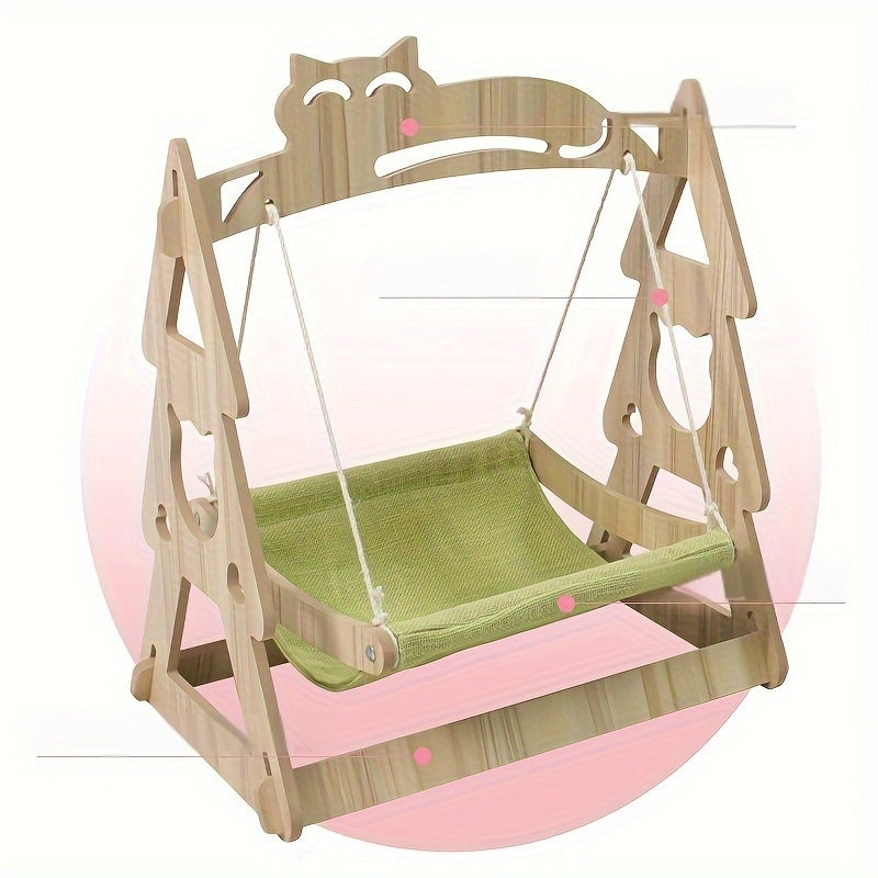 NNETM Cat Hammock Tree with Scratching Rope Lounger Bed