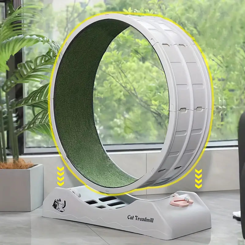 Roue de fitness pour animaux NNETM – Tapis roulant interactif pour chats et chiens, gris