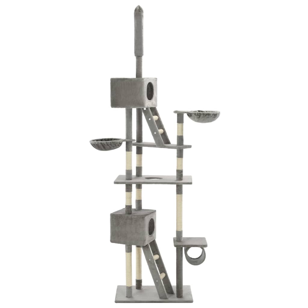 NNEVL Cat Tree with Sisal Scratching Posts 230-260 cm Grey