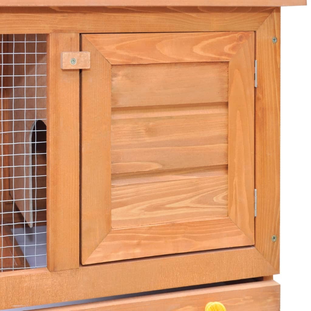 🐇 NNEVL Clapier d’Extérieur en Bois – 1 Porte – Maison pour Petits Animaux