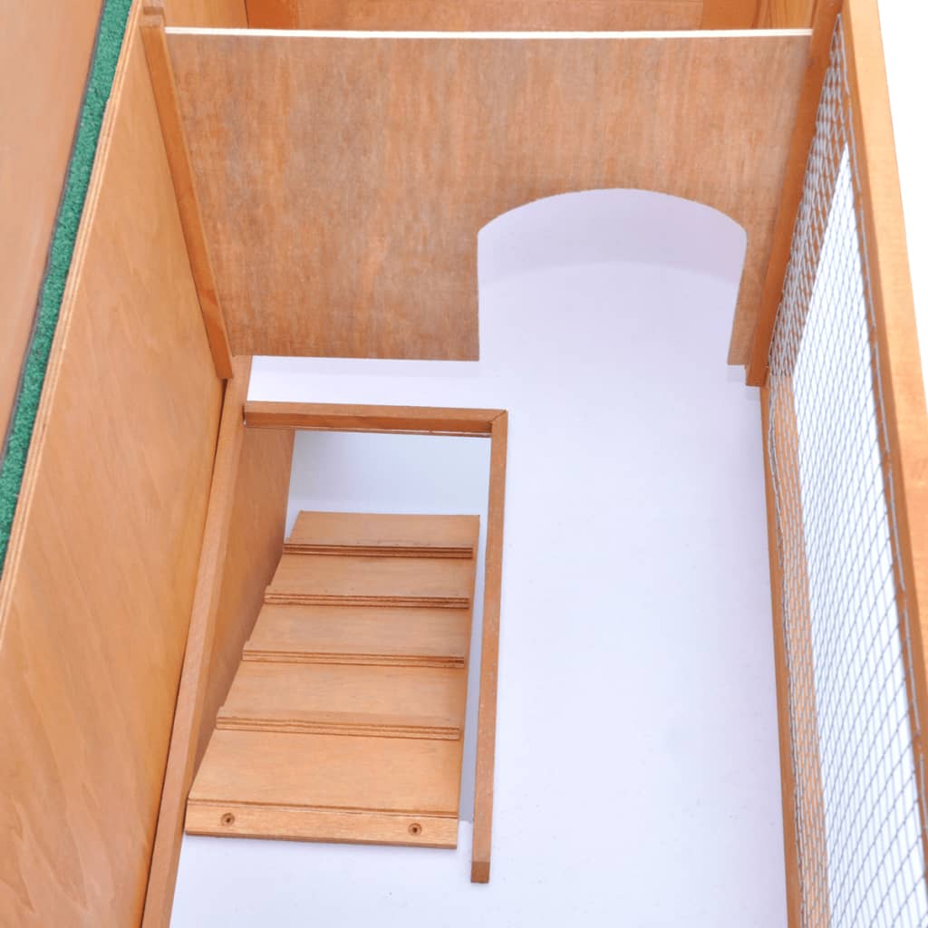 🐇 NNEVL Clapier d’Extérieur en Bois – 1 Porte – Maison pour Petits Animaux