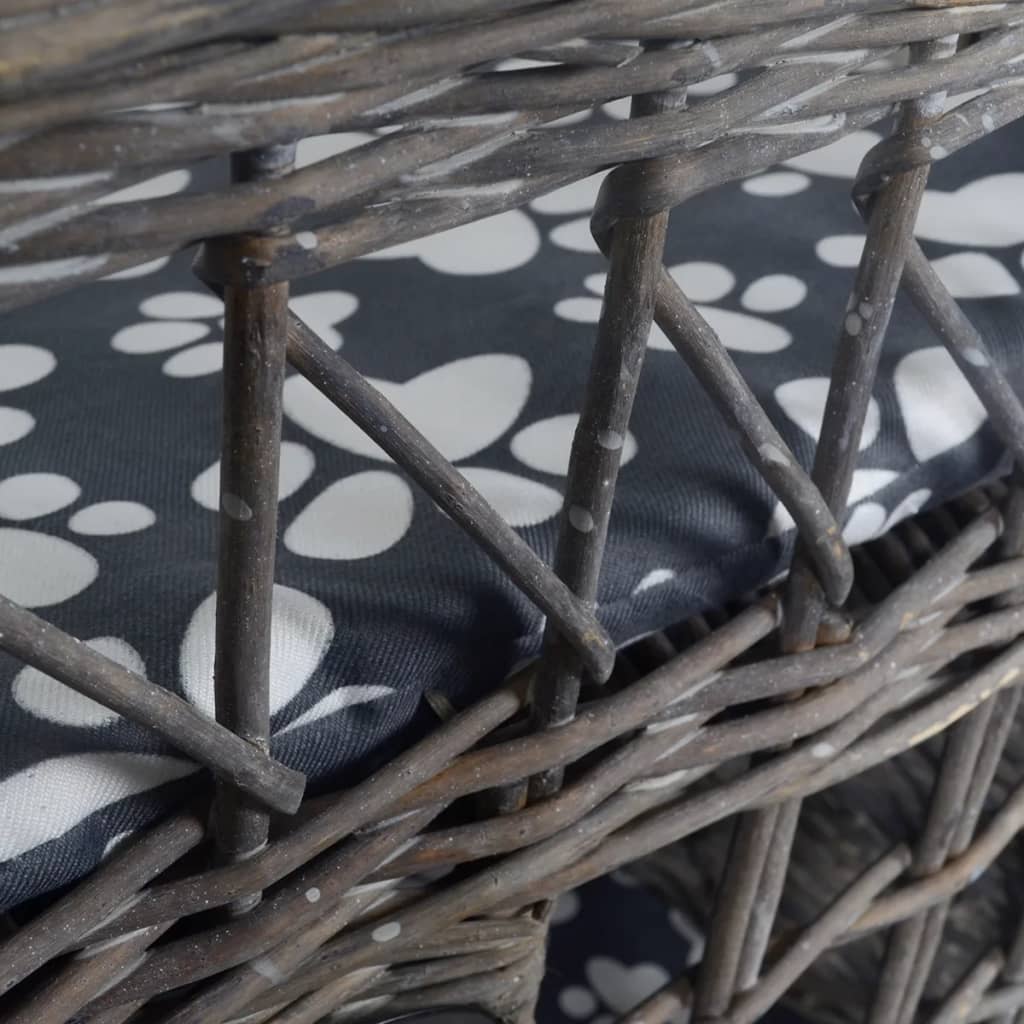 NNEVL Willow Cat Tree Pet House/Bed/Scratching Post with Cushion Square