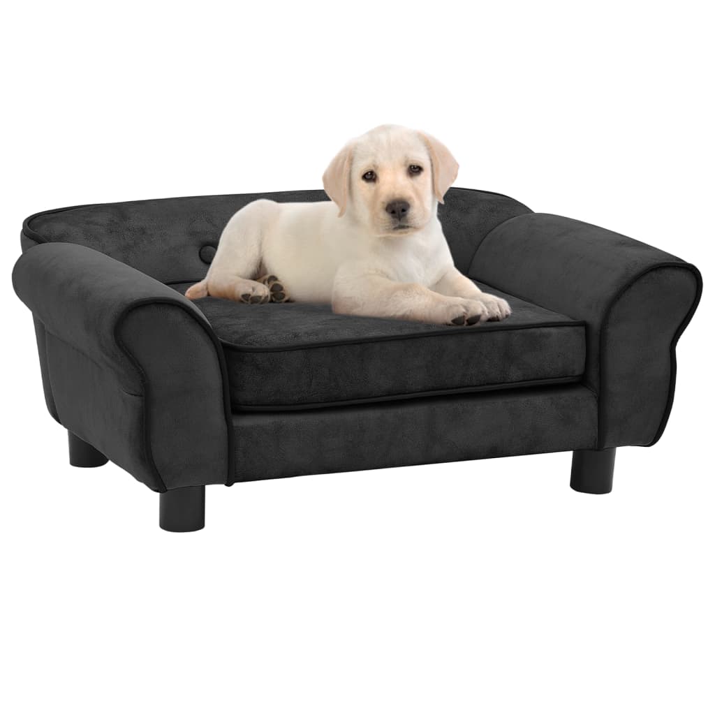 Canapé pour chien NNEVL – Gris Foncé 72 x 45 x 30 cm, Peluche Douce 🐾🛋️