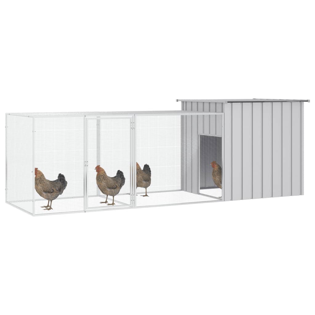 NNEVL Chicken Cage Grey 300x91x100 cm Galvanised Steel