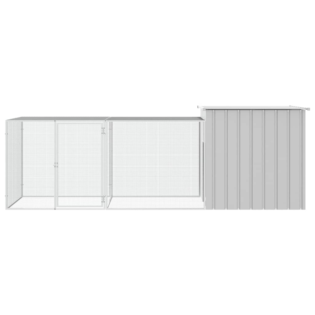 NNEVL Chicken Cage Grey 300x91x100 cm Galvanised Steel