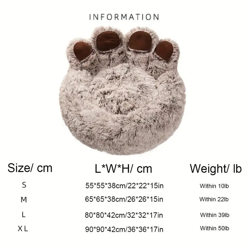 NNETM Cuddly Cute Bear Paw Shape Pet Sofa