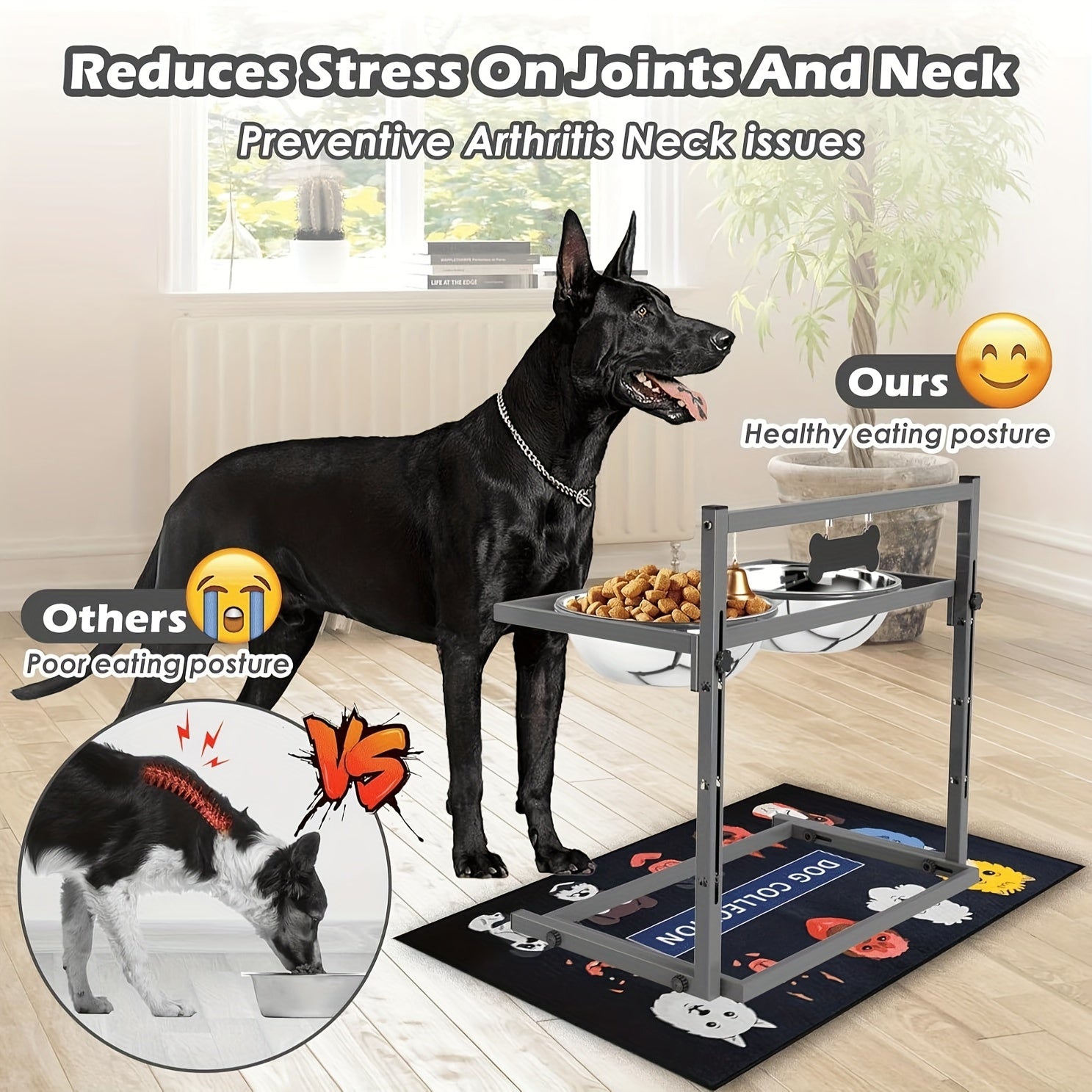 NNETM Gamelles surélevées pour grands chiens