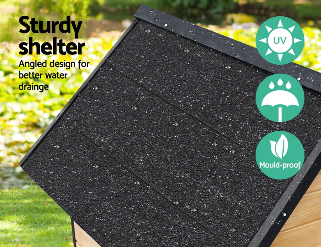 NNEDSZ Chenil pour chien – Grande niche d’extérieur en bois pour chiot ou grand chien (taille XL)