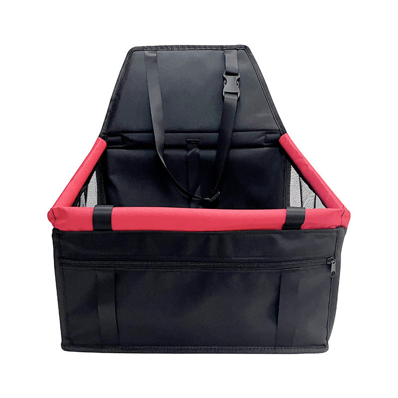 NNEDSZ Black and Red Portable Pet Car Seat for Dogs and Cats - Adjustable Car Seat Cover, Pet Travel Car Carrier with Safety Belt