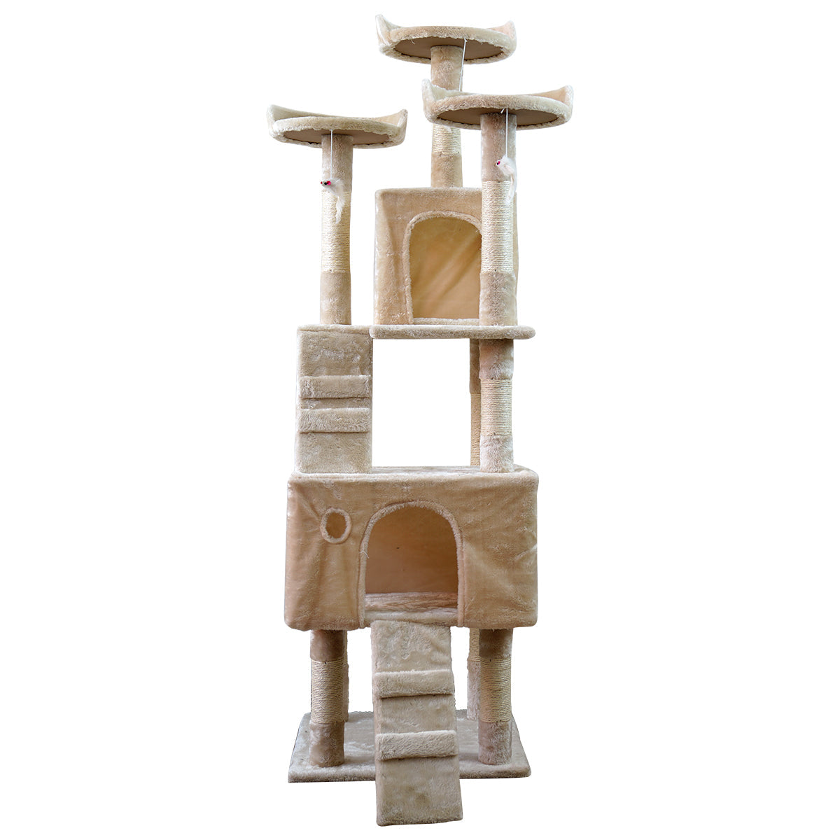 NNEDPE 170cm Cat Tree Scratching Post - Beige