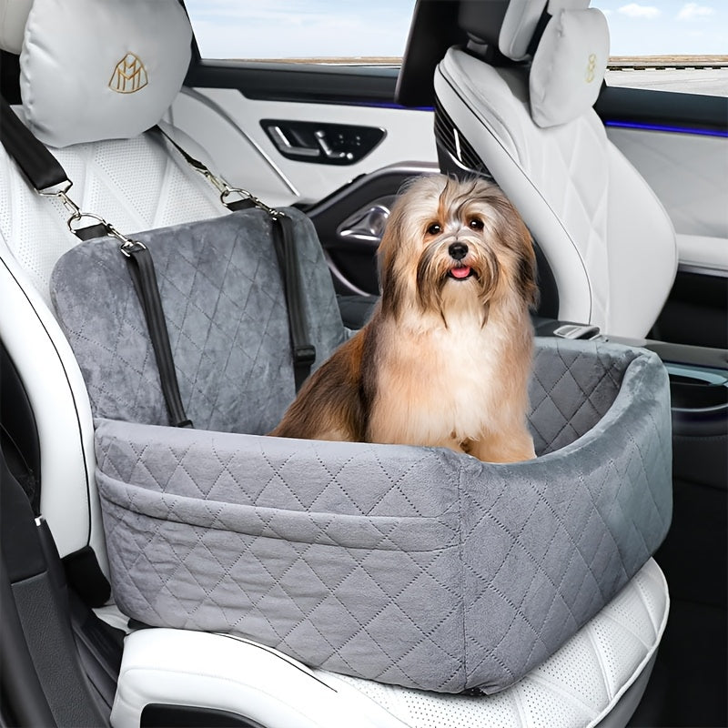 Portable Dog Car Seat with Safety Strap