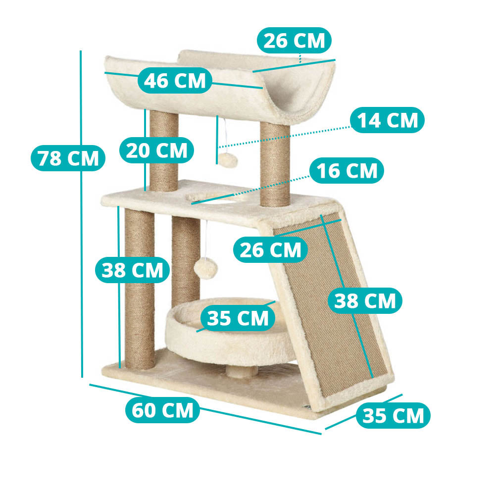 Prolézačka pro kočky, béžová